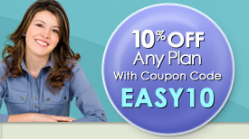 10% Off  Any Plan  with Coupon code EASY10